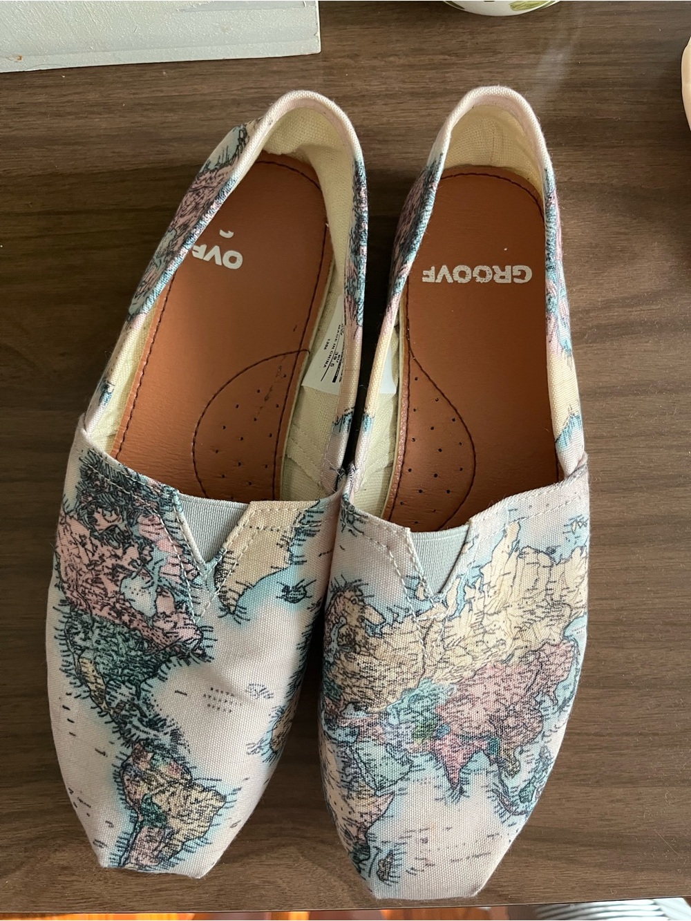 Woman’s Canvas slip-on shoe | World Map design/print